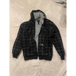 Y2K o’neal sherpa lined surfwear hoodie.